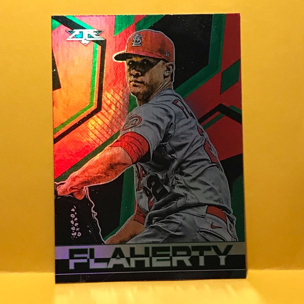 2021 Topps Fire Jack Flaherty Flame Parallel St. Louis Cardinals #196